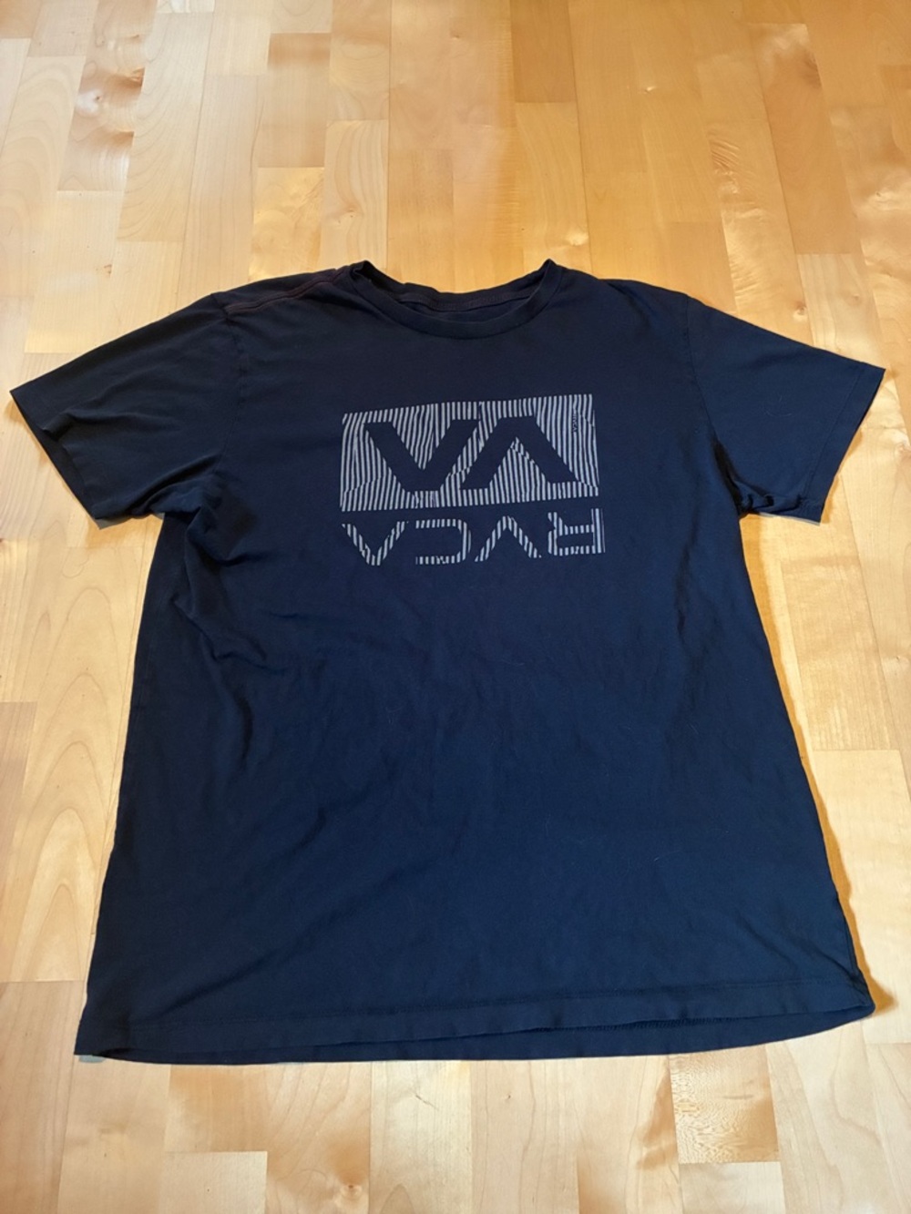 RVCA Black Short-Sleeve Logo Tee